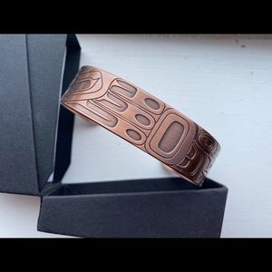 Copper cuff bracelet new raven moon native totem